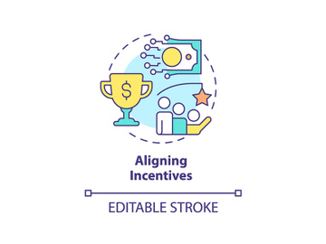 Aligning incentives concept icon preview picture