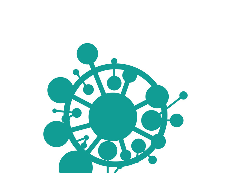 Neuron logo icon design template flat vector