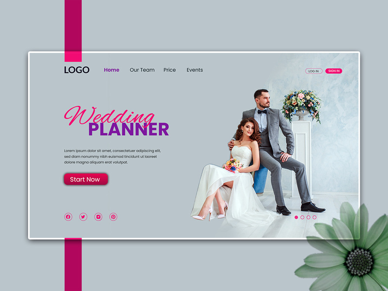 Wedding Landing Page Design