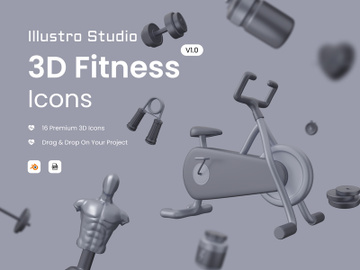 Fitness 3D Icons preview picture
