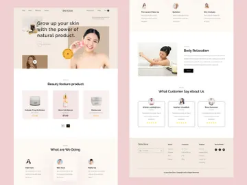 Beauty landing page preview picture