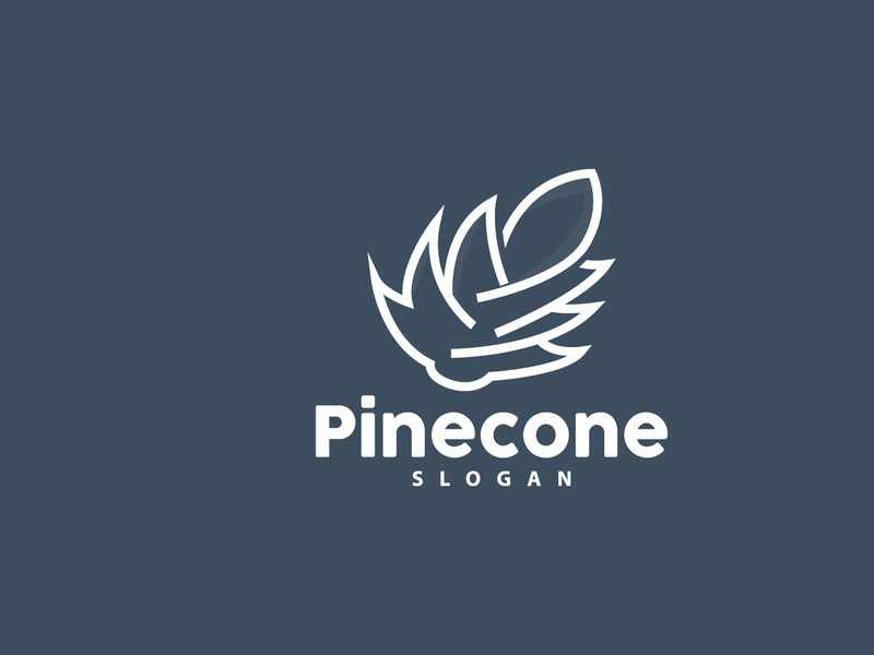 Pine Cone Logo, Elegant Luxury Pine Simple Design