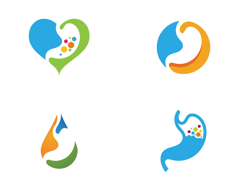 Stomach care icon designs concept illustration