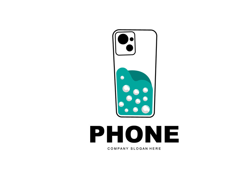 Smartphone Logo, Communication Electronics Vector, Modern Phone Design, For Company Brand Symbol