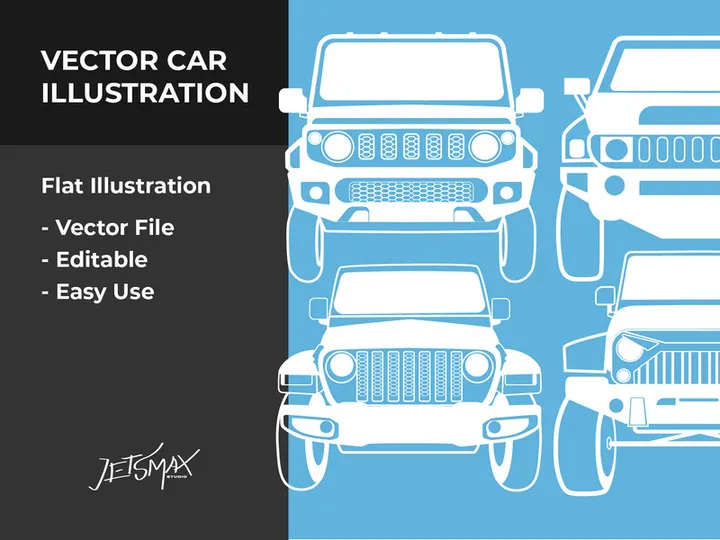 Car SUV silhouette Vector Bundle