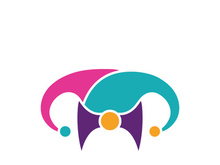 Harlequin hats stock illustration