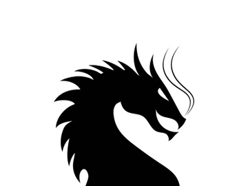 Dragon vector icon illustration design logo template preview picture