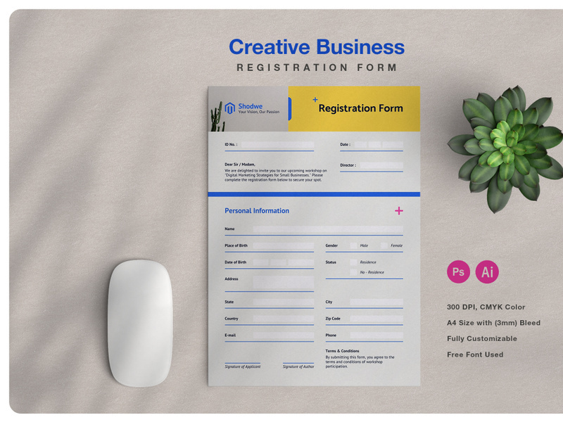 Creative Business Registration Form