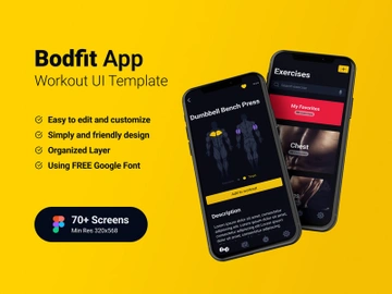 Bodfit App UI Kit preview picture