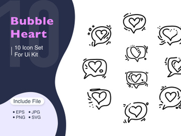Icon Outline Speech Bubble Heart preview picture