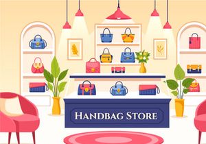 10 Handbag Store Illustration