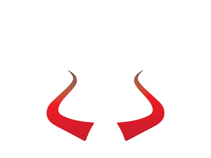 Devil horn Vector icon design illustration Template