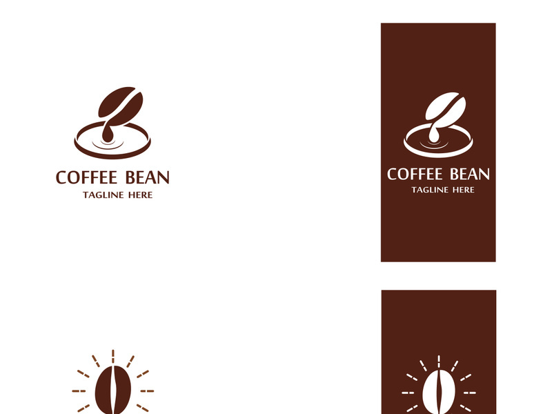 Premium coffee bean logo design.