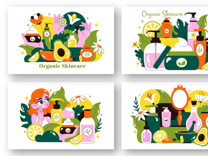 10 Organic Skin Care Illustration
