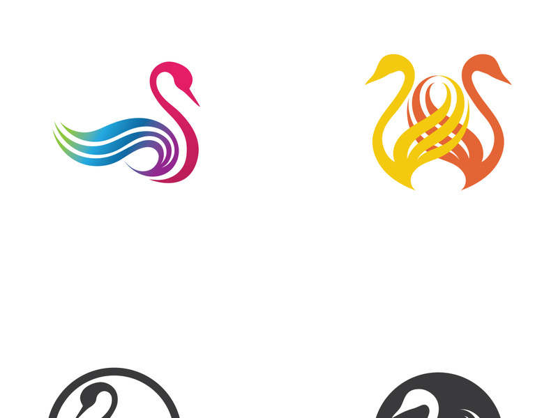 Swan logo Premium and symbol Vector