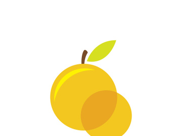 Orange fruit logo  Vector design illustration icon preview picture