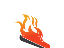 Icon shoe logo concept vector sneaker template shoes shop design