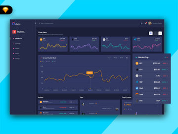 Delivius - Cryptocurrency Admin Dashboard (SKETCH) preview picture