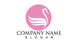 Swan Bird Love Symbol Logo Vector
