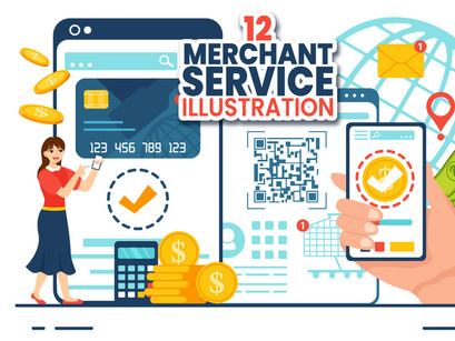 12 Merchant Service Illustration