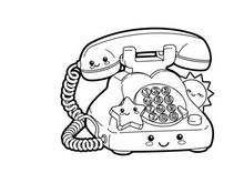 Retro pizza phone call vector illustration flat design