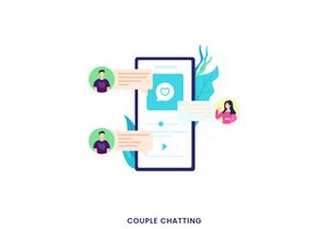 Couple Chatting illustration concept