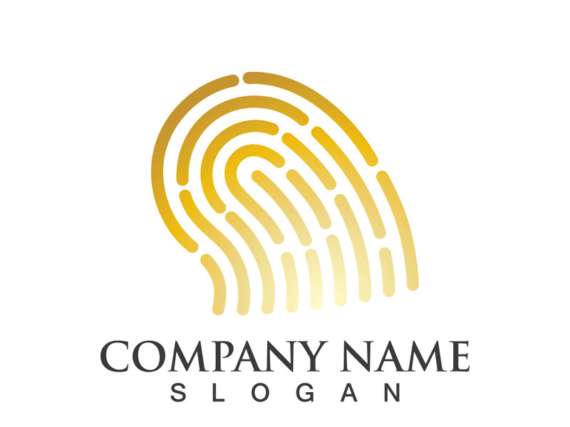Fingerprint logo vector illustration icon template design