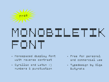 Monobiletik font - free Cyrillic & Latin preview picture