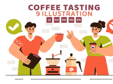 9 Coffee Tasting Experience Illustration preview picture