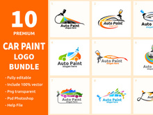 10 Car Paint Logo Bundle