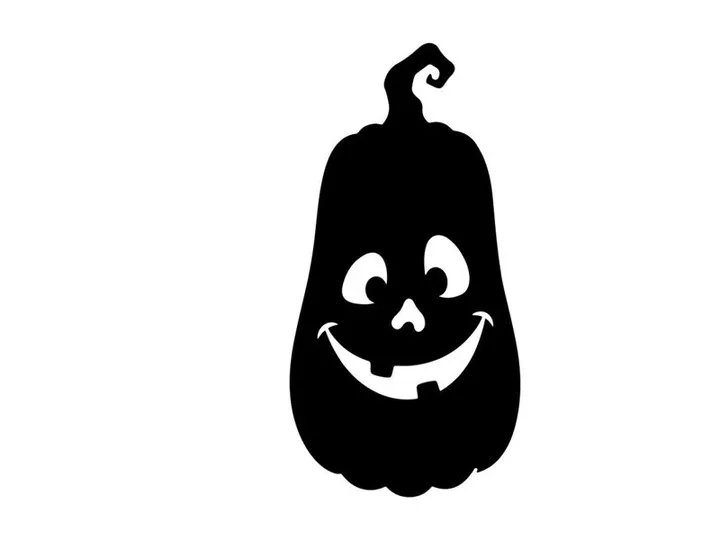 Cute Halloween Jack-o'-Lantern with a Smiling Face for Fall Decor