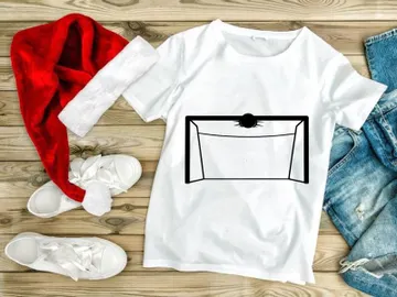 Soccer goal net with ball in flight black and white illustration preview picture