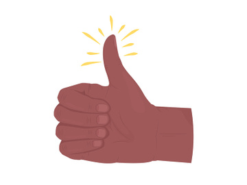 Like semi flat color vector hand gesture preview picture