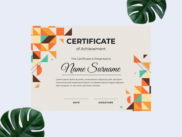 Modern certificate design template preview picture