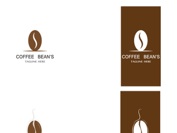 Coffee bean logo for cafe, business, label. preview picture