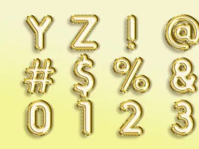 [Free] Foil Balloon Text Effect PSD File