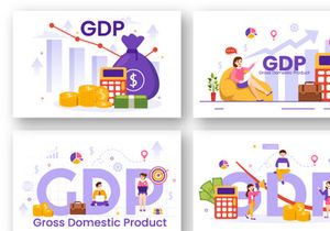 14 GDP or Gross Domestic Product Illustration