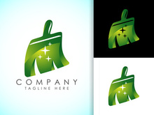 House Cleaning Service Logo Design Template, Cleaning company logo sign symbol.