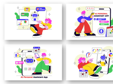 10 AI Personal Assistant App Illustration preview picture