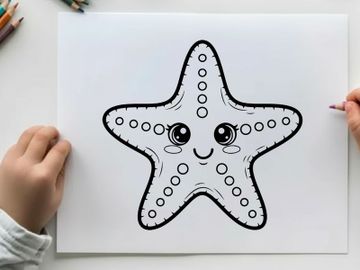 Cute cartoon starfish smiling face vector illustration flat design preview picture