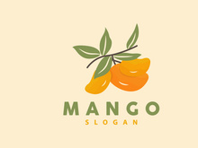 Mango Logo, Fruit Design Simple Minimalist Style