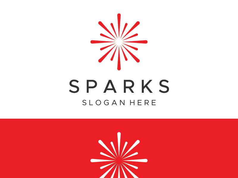 Colorful fireworks splash abstract logo design