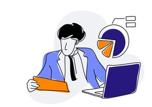 Financial Business Flat Illustration