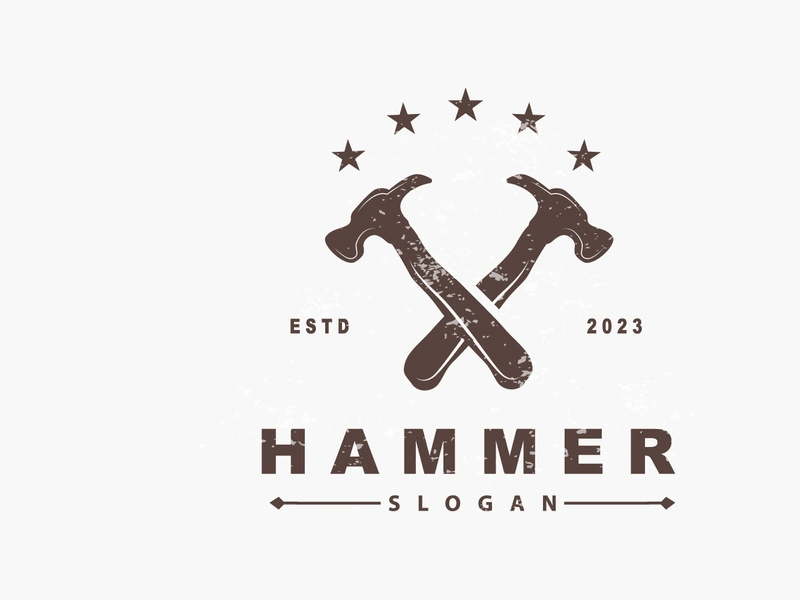 Hammer Logo, Builder Tools Inspiration Design