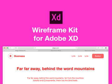 Margen Wireframe Kit for Adobe XD preview picture