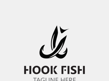 Hook Fishing logo simple and modern vintage rustic vector design style template illustration preview picture