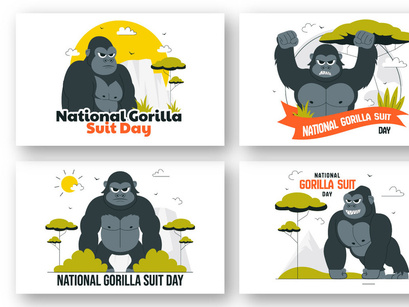 10 National Gorilla Suit Day Illustration