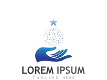 Logo design of people with stars to achieve success.