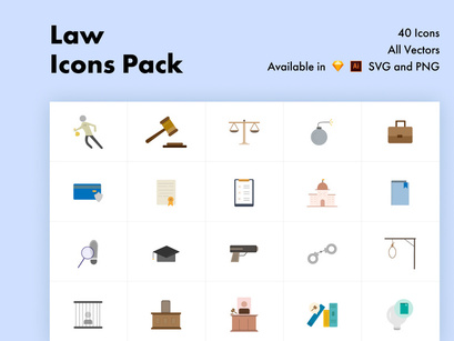 Law Color Icons