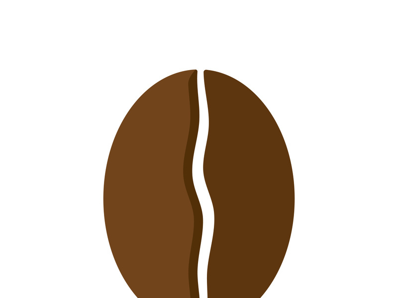 Coffee bean icon vector illustration template